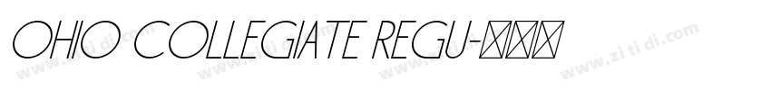 Ohio Collegiate Regu字体转换